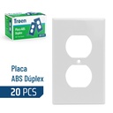 Tapa Plastica para Toma Doble Blanca TROEN