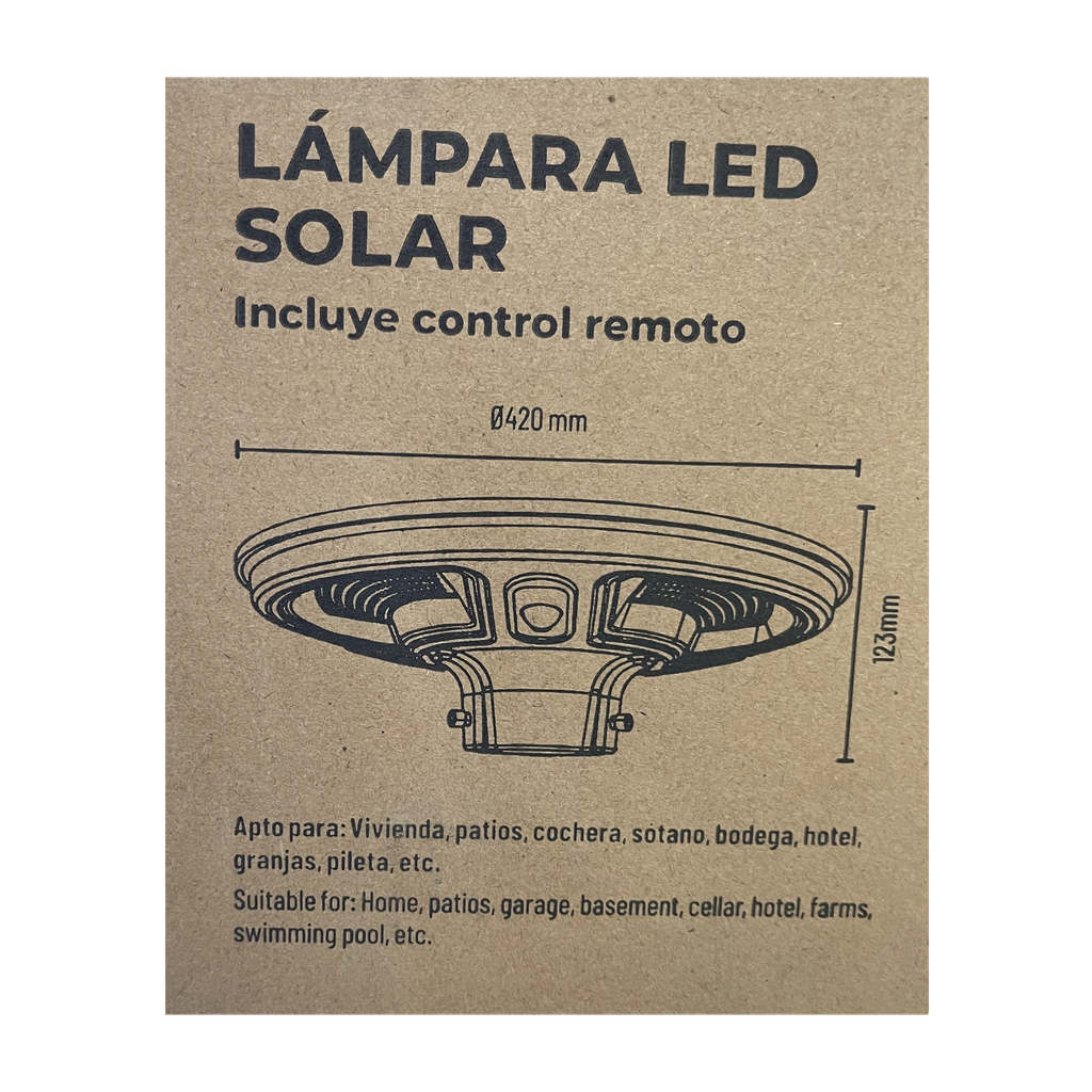 Lampara Led Solar 100W 6500K ANGEL LIGHT