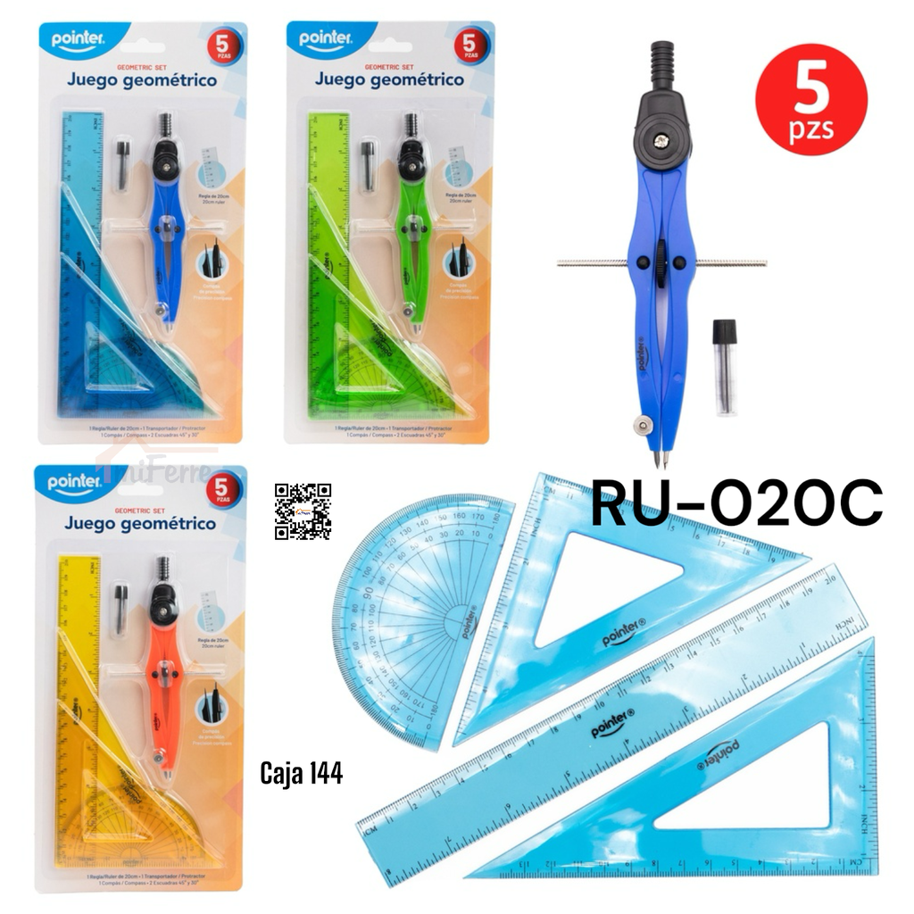 Juego Geometrico 5pza POINTER