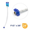 Manguera Flexible para Lavamanos y Fregadero 1/2 X 3/8 X 24" GRIVEN