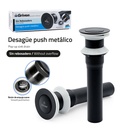Desague Push Metalico Sin Rebosadero GRIVEN Black Series