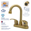 Grifo Central para Lavamanos Tipo Bar GRIVEN Golden Series