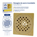Desague de Piso de Acero Inoxidable GRIVEN Golden Series