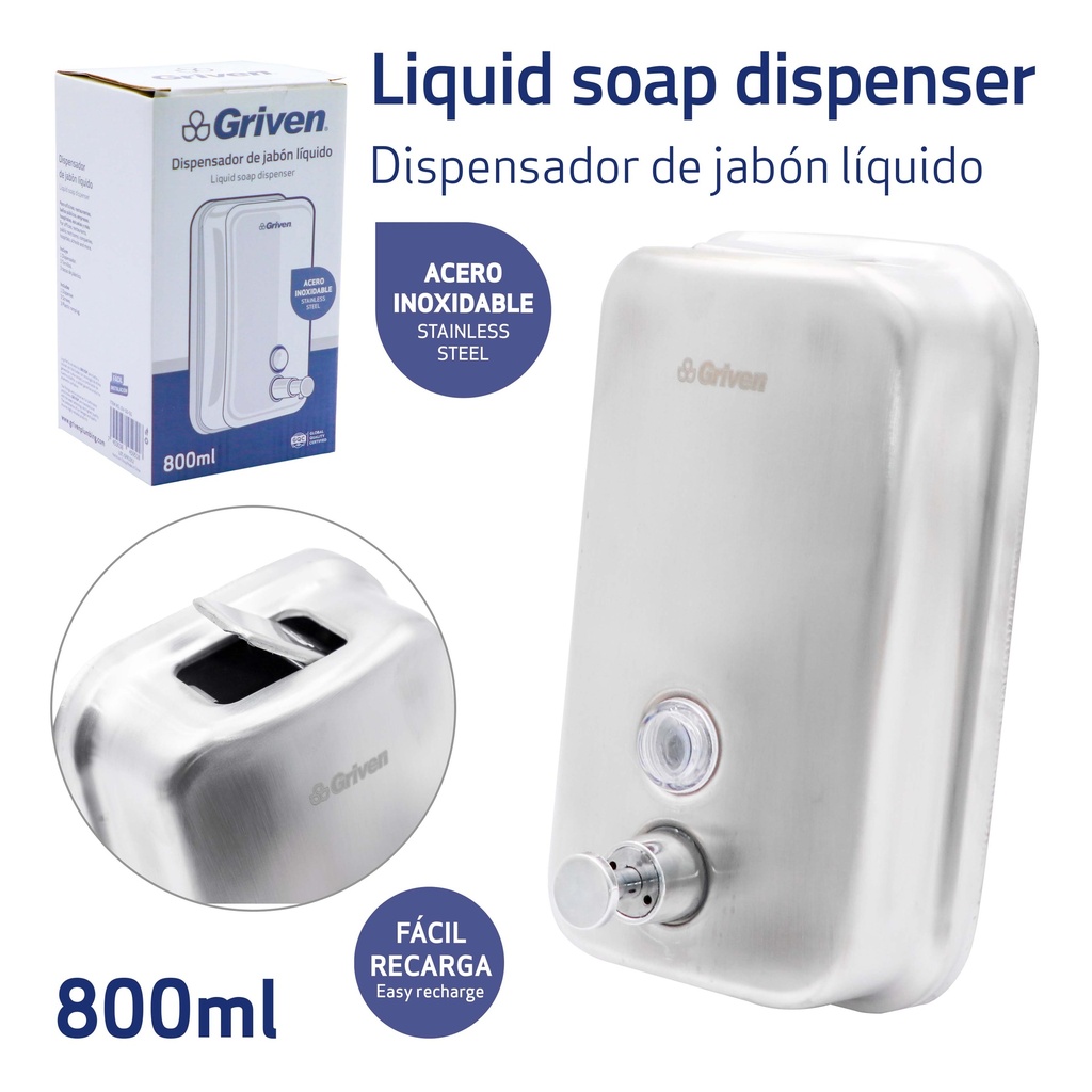 Dispensador de Jabon Liquido 800ml GRIVEN
