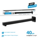 Brazo de Ducha Cuadrado de Acero Inoxidable GRIVEN Black Series