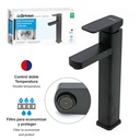 Grifo Monomando para Lavamanos Cuello Alto GRIVEN Black Series