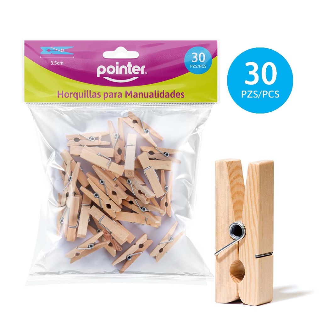 Horquillas para Manualidades 30pza POINTER