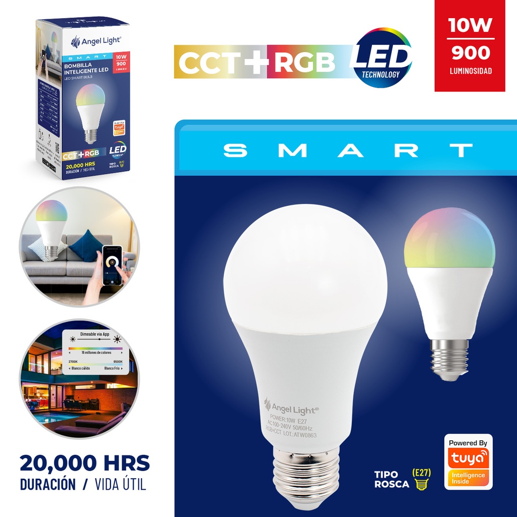Bombilla Inteligente Led RGB 10W ANGEL LIGHT