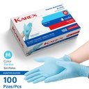 Guantes de Nitrilo M 100pza Azul KAREX