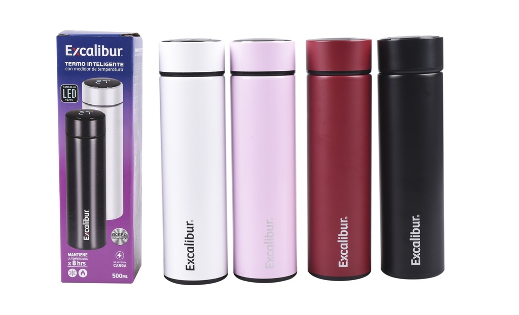 Termo Inteligente con Medidor de Temperatura 500ml EXCALIBUR