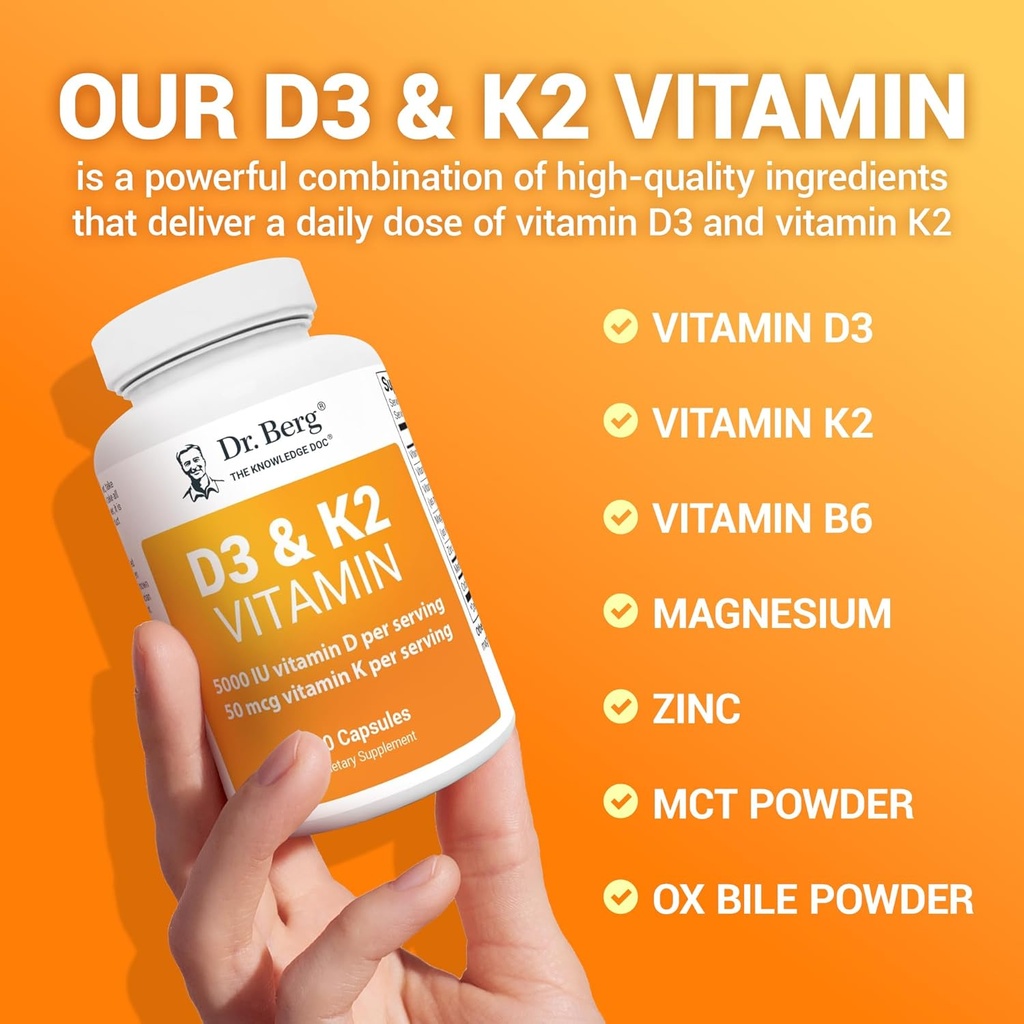 Dr. Berg D3 & K2 Vitamin 60capsulas