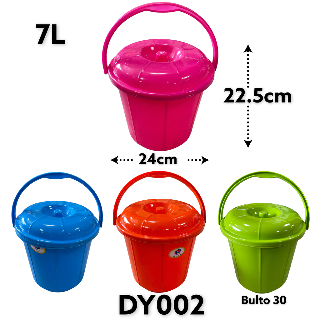 Cubo Plastico con Tapa 7L DYNASTY