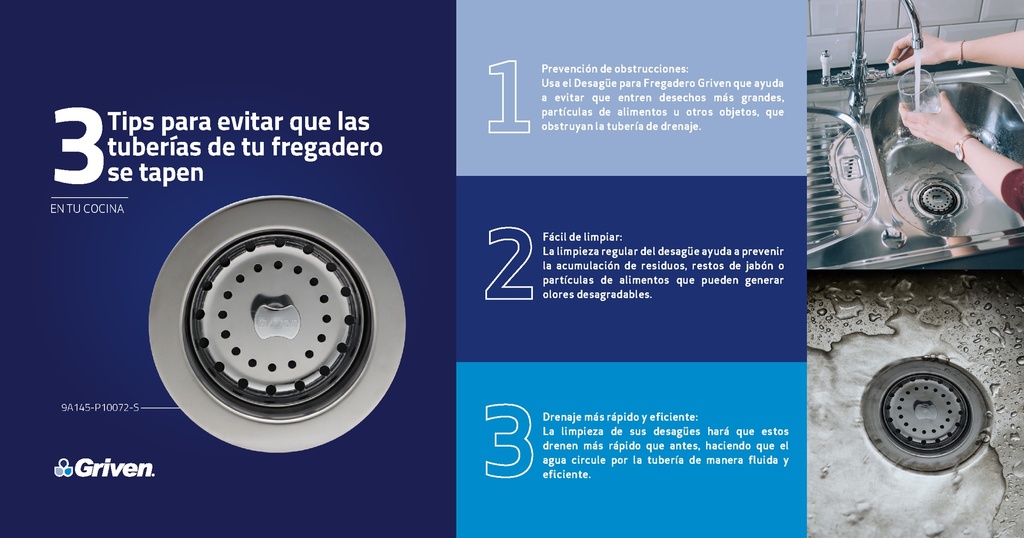 Desague para Fregadero 4" GRIVEN