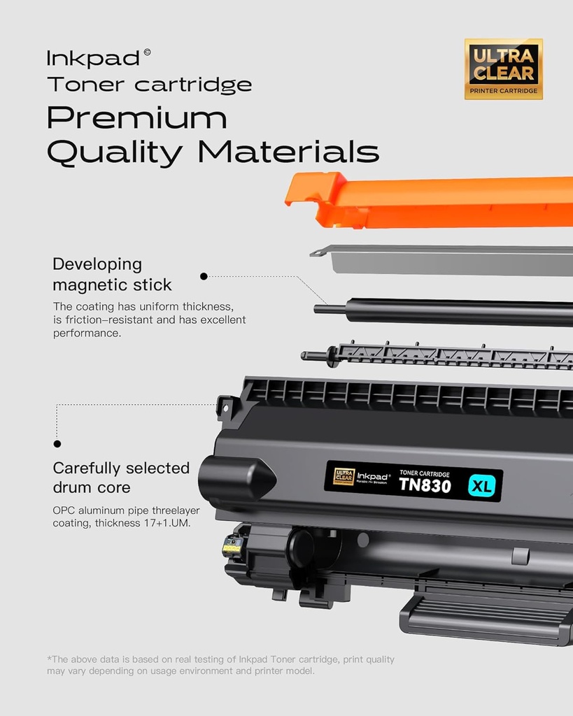 TN830XL Toner Cartridge (with Chip) Replacement for Brother TN830-XL TN-830 TN830 Compatible with HL-L2460DW DCP-L2640DW HL-L2400D HL-L2405W HL-L2460DWXL MFC-L2900DW Printers