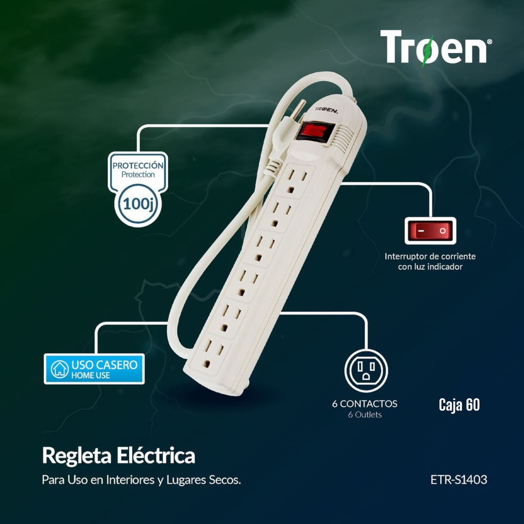 Regleta 50cm 6S TROEN