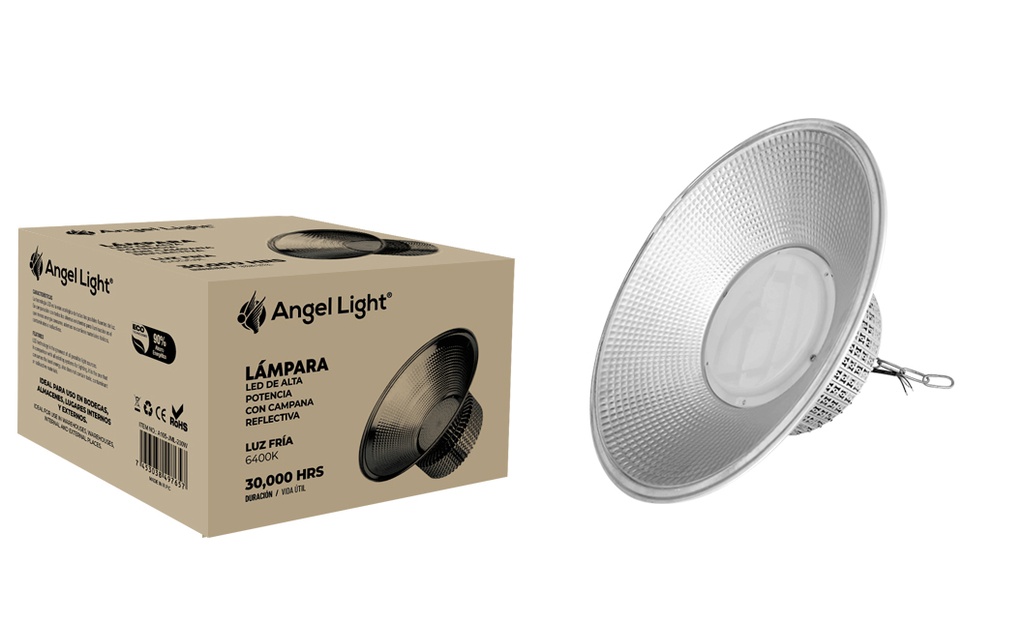 Lampara Led de Alta Potencia con Campana Reflectiva 200W 6400K