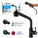 Grifo Monomando Cuello Extensible GRIVEN Black Series