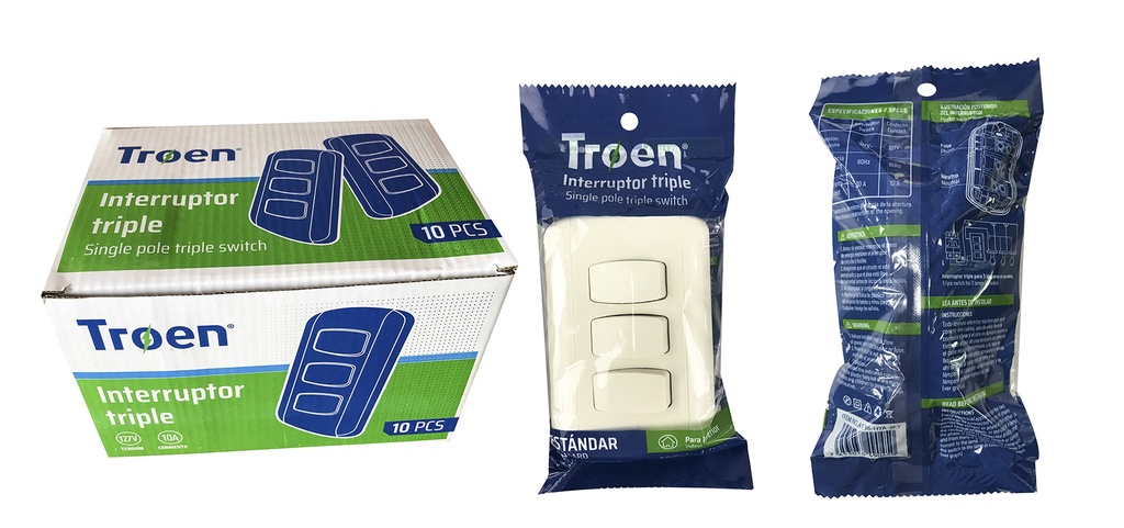 Interruptor Triple TROEN