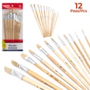 Pinceles Plano 12pza ETERNA