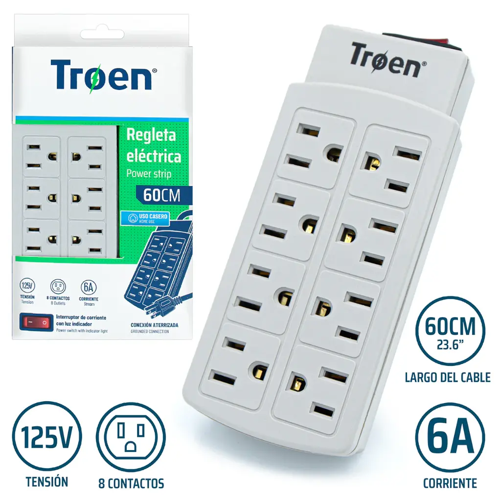 Regleta Electrica 60cm TROEN