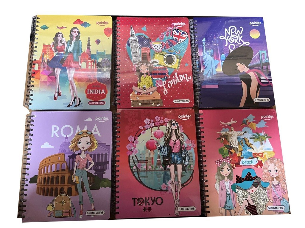 Cuaderno Espiral 5 Materias 320pag POINTER