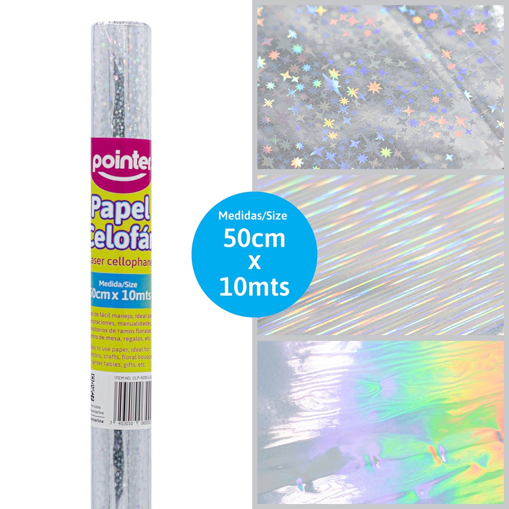Papel Celofan 50cm X 10m POINTER