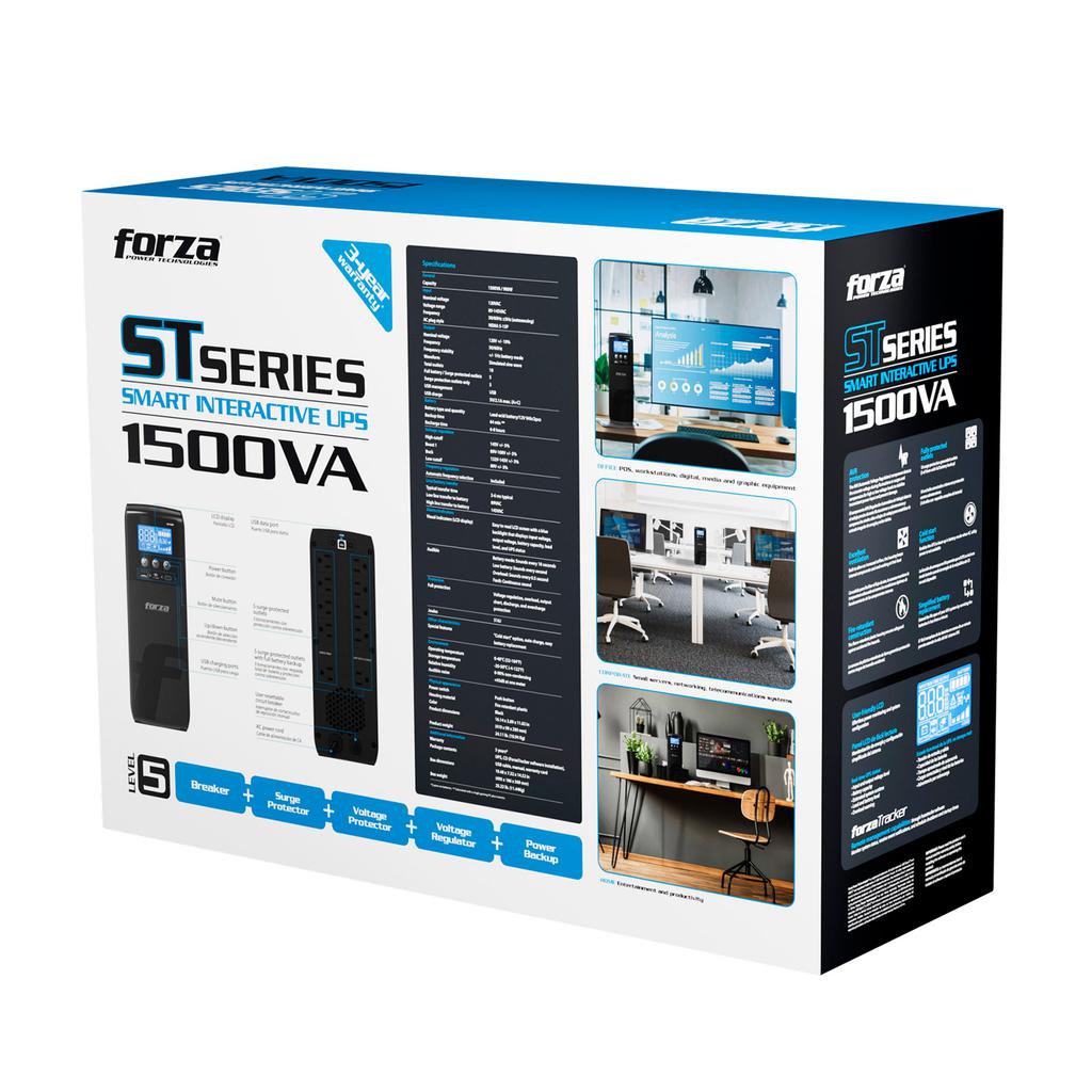 UPS de Respaldo 1500VA 900W ST-1000MS