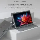 Tableta CRELANDER 7 pulgadas, 4GB (2GB+2GB expandible) RAM, 32GB ROM, CPU MTK6737, Pantalla IPS de 1024*600, Funda Gris, Sistema Operativo Android