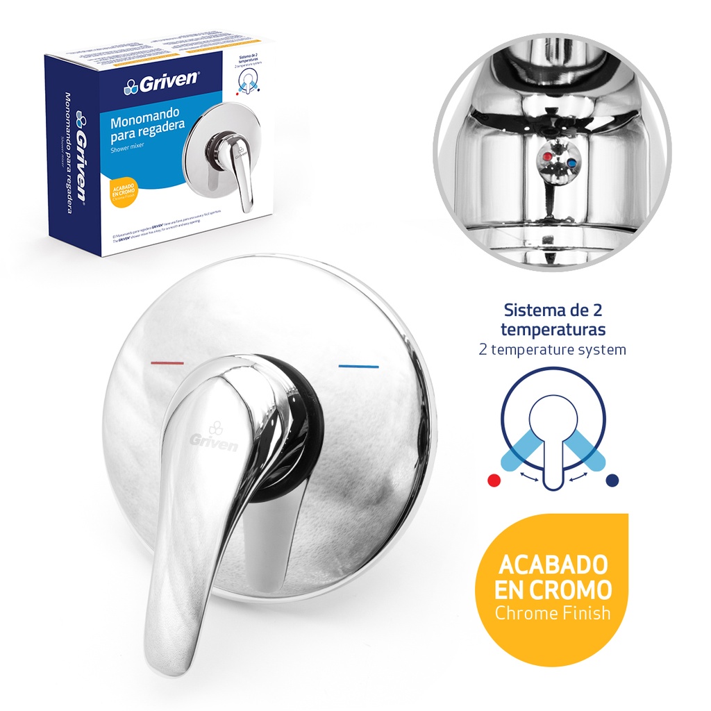 Monomando para Regadera GRIVEN