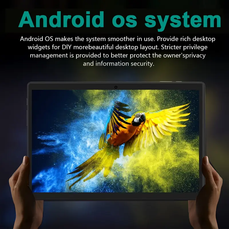 Tableta CRELANDER 10.1" 4G LTE, 12GB RAM, 512GB ROM, 2.4G/5G WiFi, Dual Camera, Keyboard % Mouse, Stylus, 1TB Expandable Storage, 5MP+13MP Camera, Battery, Tablet, Pad