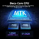 Tableta CRELANDER 10.1" 4G LTE, 12GB RAM, 512GB ROM, 2.4G/5G WiFi, Dual Camera, Keyboard % Mouse, Stylus, 1TB Expandable Storage, 5MP+13MP Camera, Battery, Tablet, Pad