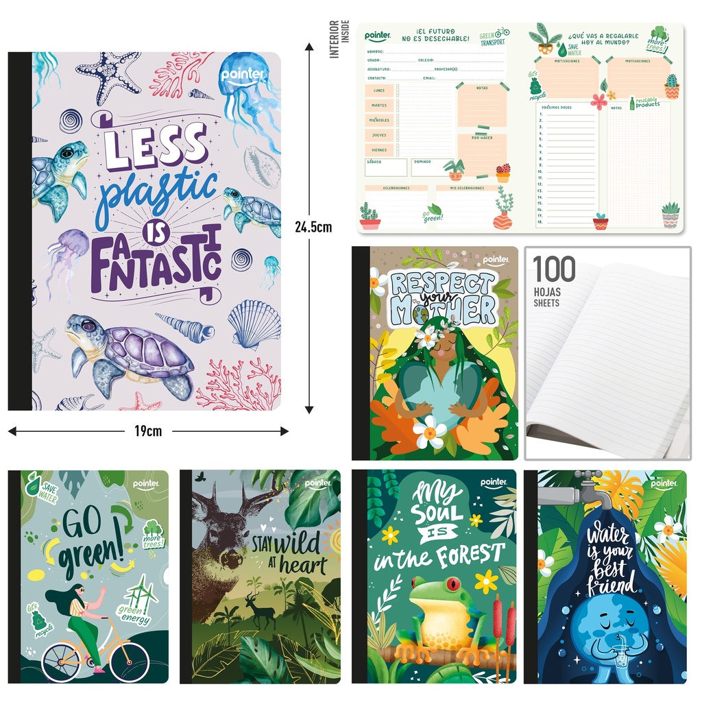 Cuaderno Cosido Raya Ancha 200pag POINTER