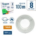 Cable Electrico #8 X 100m Blanco TROEN