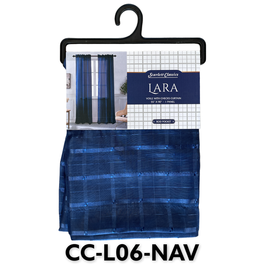 Cortina para Sala 55 X 90" Navy SCARLETT CLASSICS