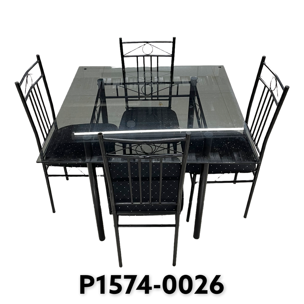 Juego de Comedor de Vidrio 4puestos