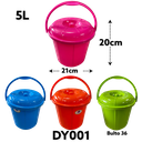 Cubo Plastico con Tapa 5L DYNASTY