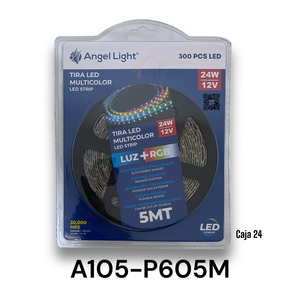 Tira Led Multicolor RGB 24W 5m ANGEL LIGHT