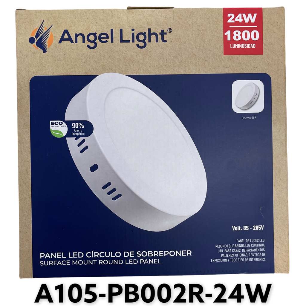 Lampara Led de Sobreponer Redonda 24W 6400K ANGEL LIGHT