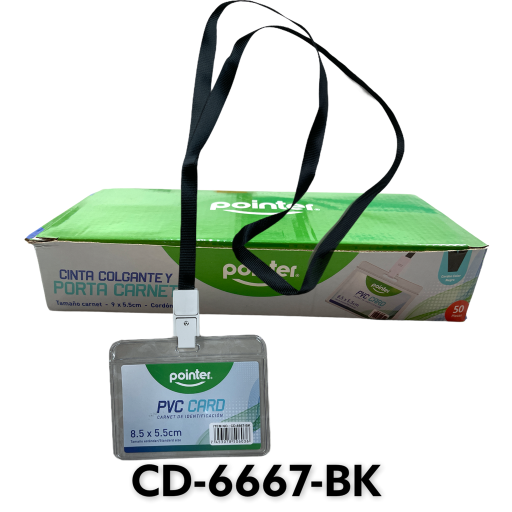 Cinta Colgante y Porta Carnet 50pza POINTER