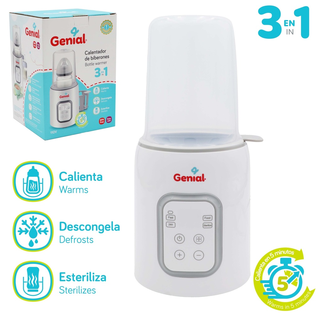 Calentador de Biberones 3en1 GENIAL