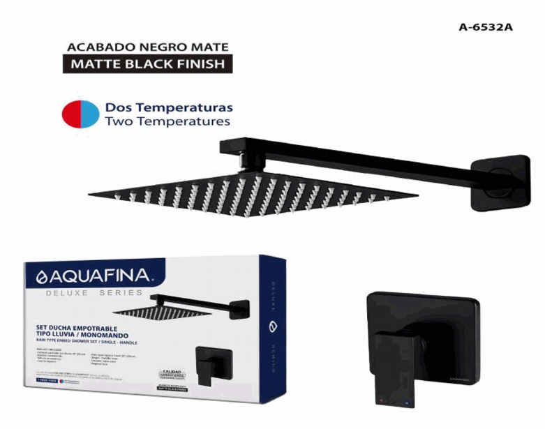 Set de Ducha Empotrable Tipo Lluvia AQUAFINA
