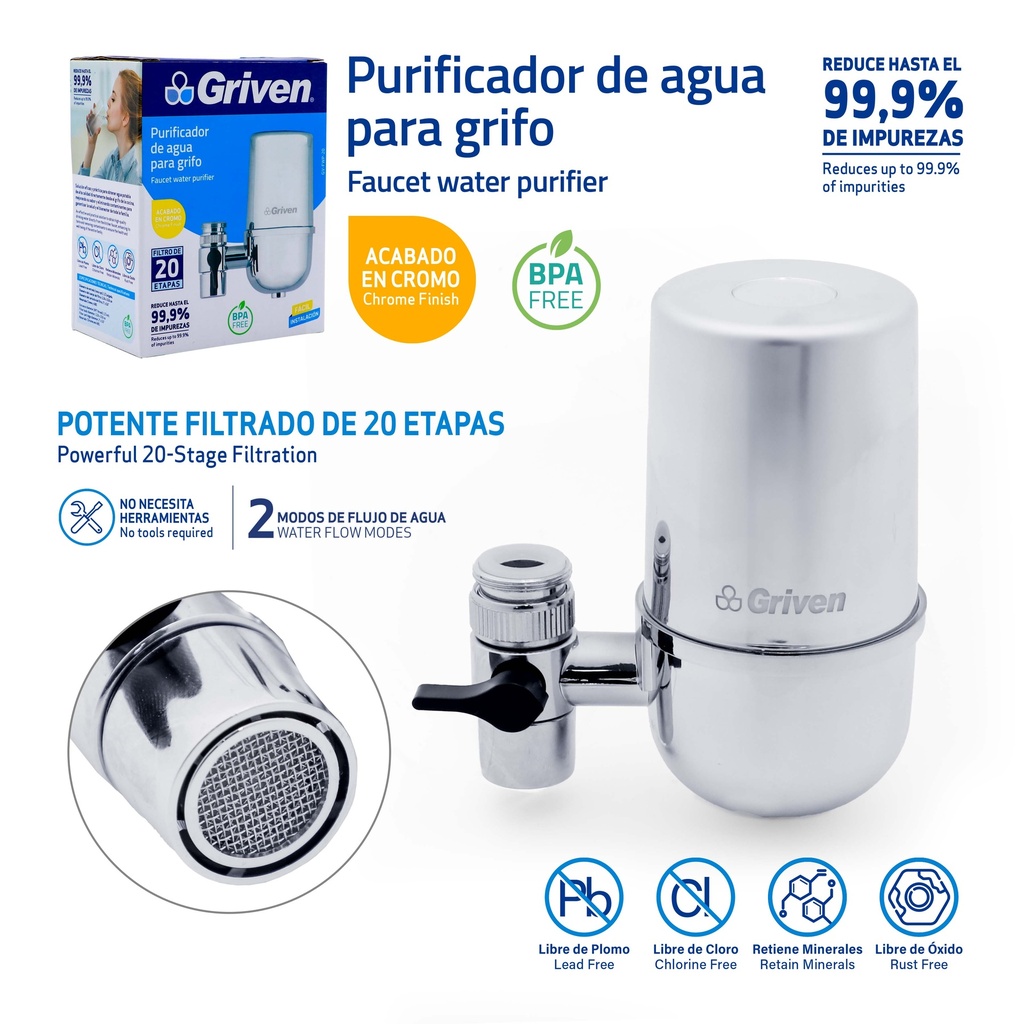 Purificador de Agua para Grifo GRIVEN
