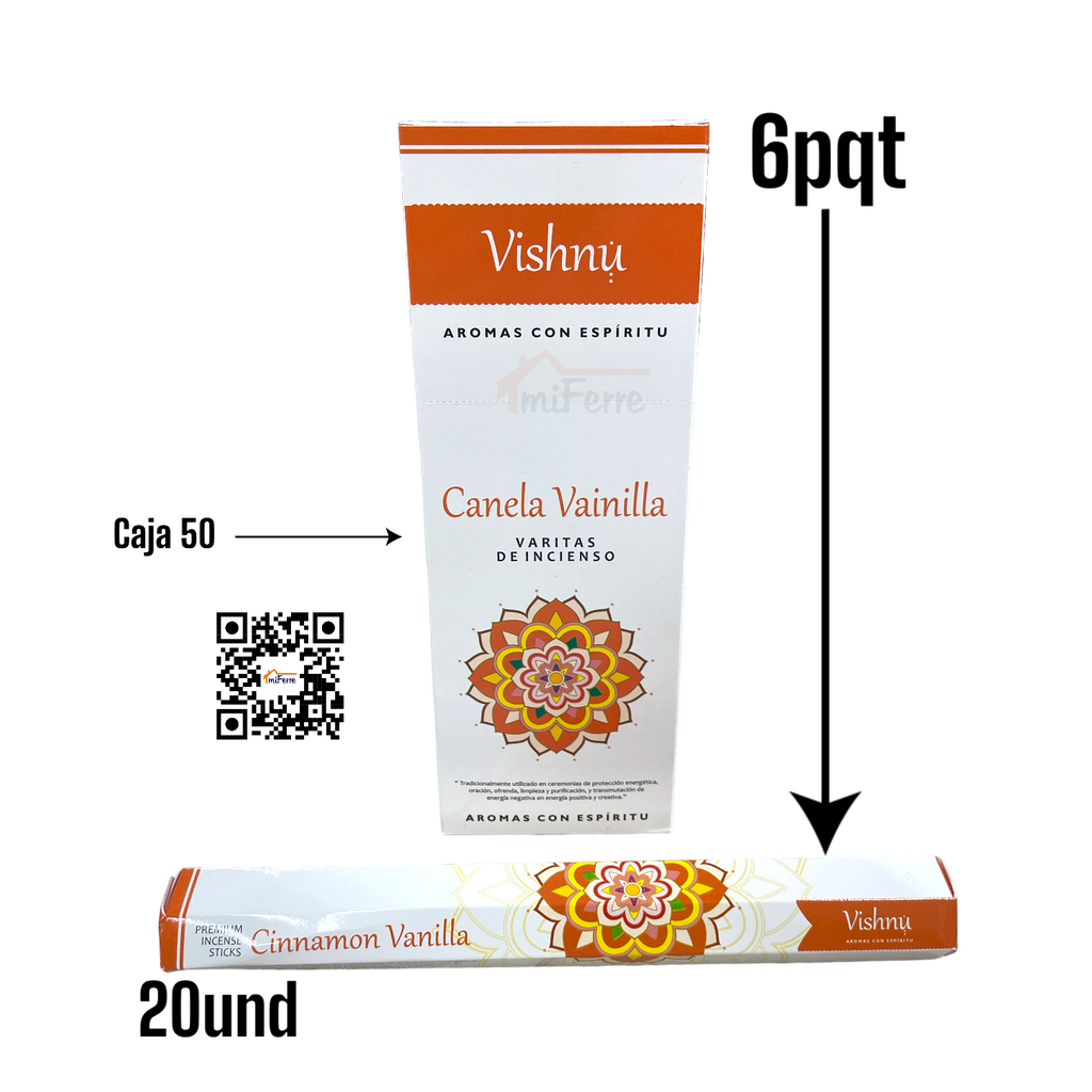 Incienso Canela Vainilla VISHNU SAV