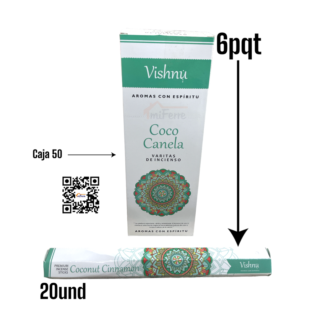 Incienso Coco Canela VISHNU SAV