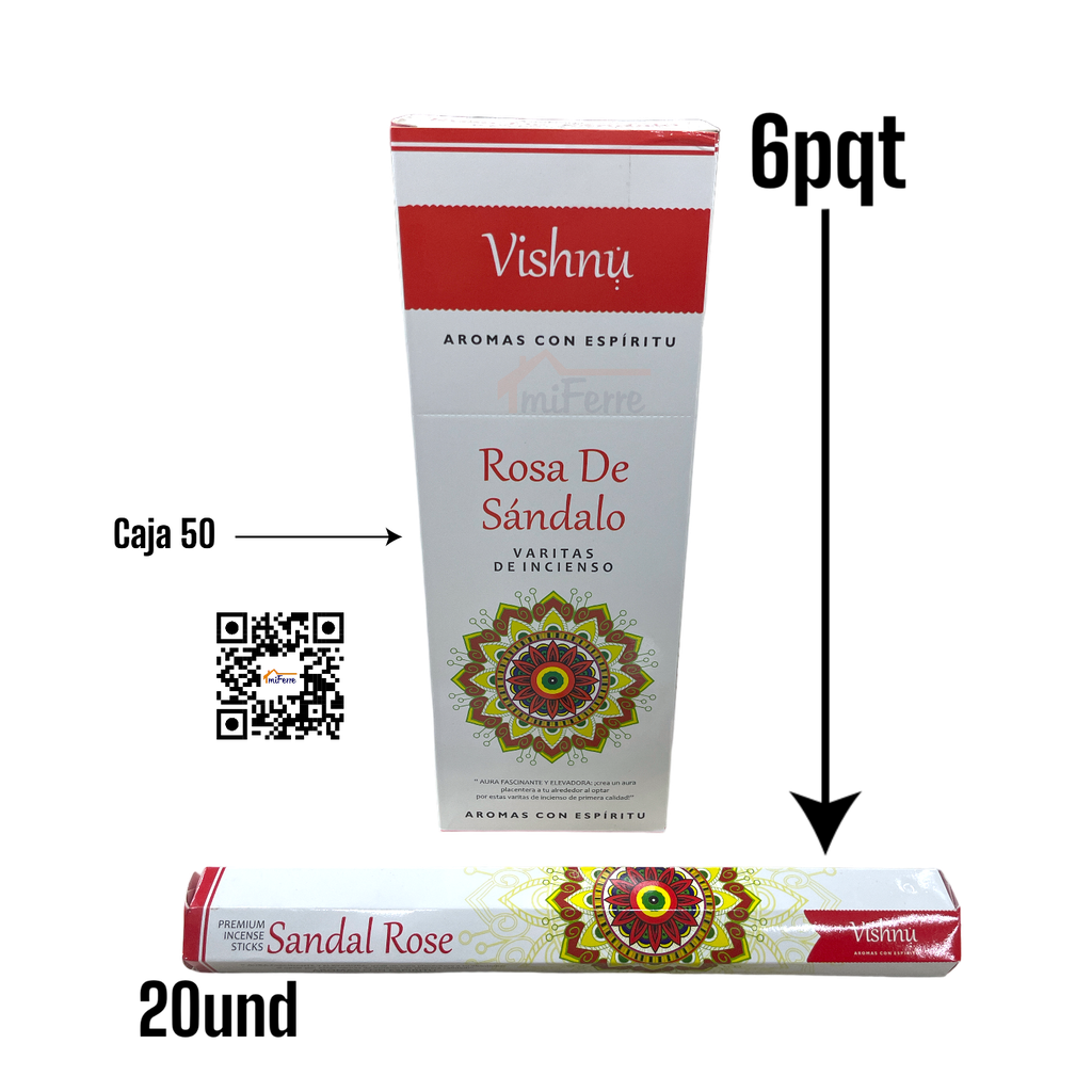 Incienso Rosa de Sandalo VISHNU SAV