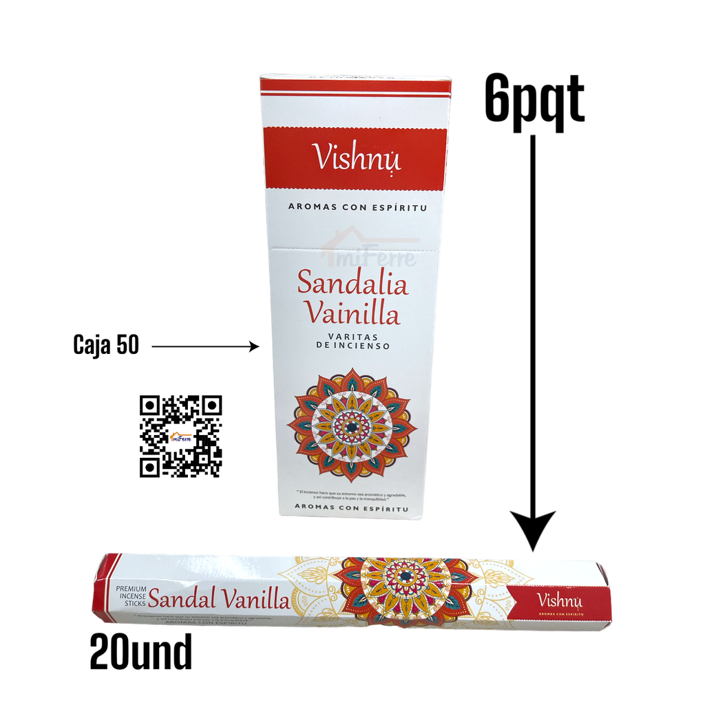 Incienso Sandalia Vainilla VISHNU SAV