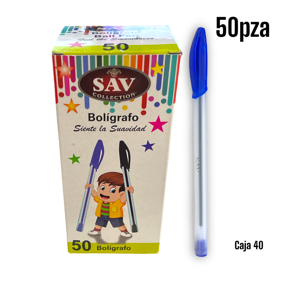 Boligrafos 50pza SAV