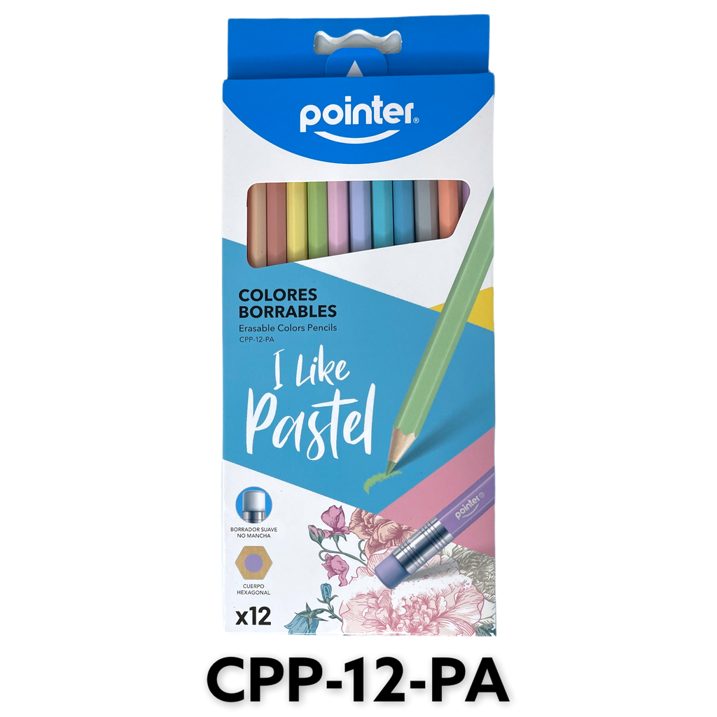 Lapices de Color Pastel Borrable POINTER