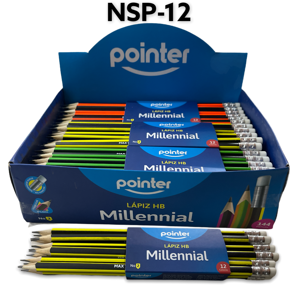 Lapiz HB #2 POINTER Millennial (docena)