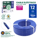Cable Electrico #12 X 100m Azul TROEN